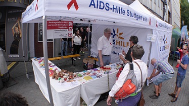 Hocketse: Info-/Gedenkzelt d. AIDS-Hilfe Stuttgart e.V.